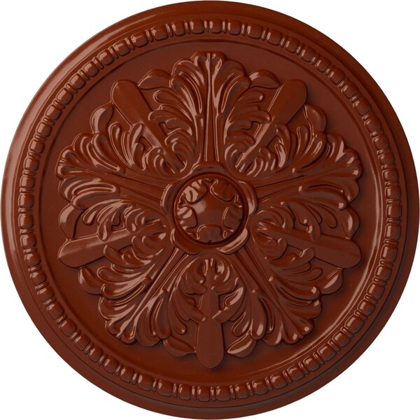 Ekena Millwork Swindon Ceiling Medallion (Fits Canopies up to 2 7/8"), Hand-Painted Firebrick, 16 7/8"OD x 1 1/2"P CM16SWFIF - main
